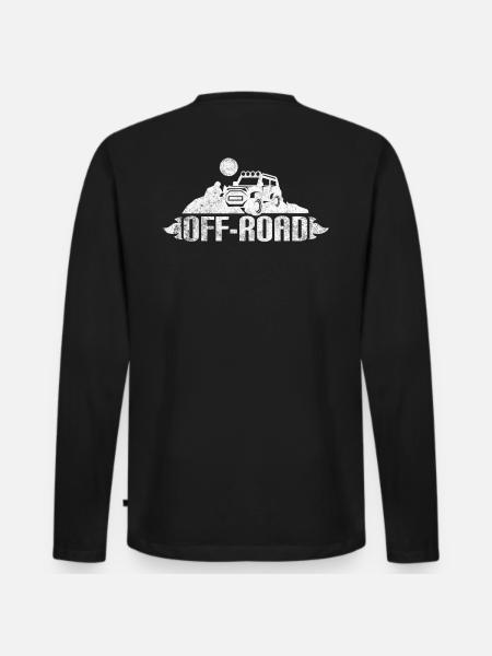 Offroad im used look - Männer Premium Bio Langarmshirt - Schwarz