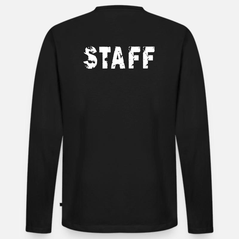 Staff Team Technik Security Aide de construction - T-shirt manches longues Premium bio Homme - noir