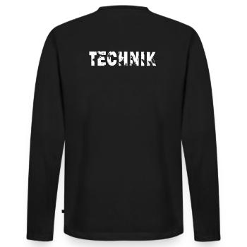 technologie - T-shirt manches longues Premium bio Homme - noir - Dos - Nico (187cm)