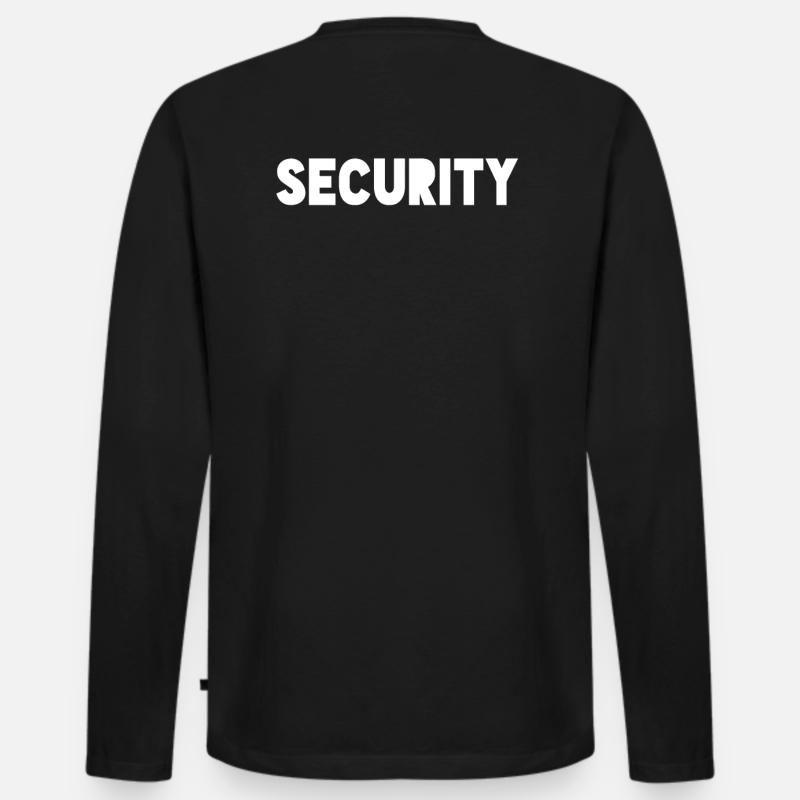 Security - Männer Premium Bio Langarmshirt - Schwarz