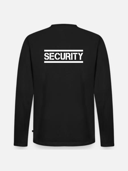 Security Sicherheit Türsteher Disco Tür Wachdienst - Männer Premium Bio Langarmshirt - Schwarz