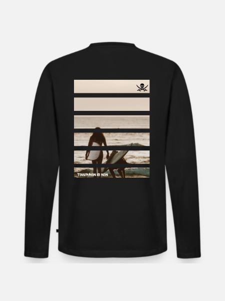 Tomorrow is Now - Men's Premium Organic Long Sleeve Shirt - black