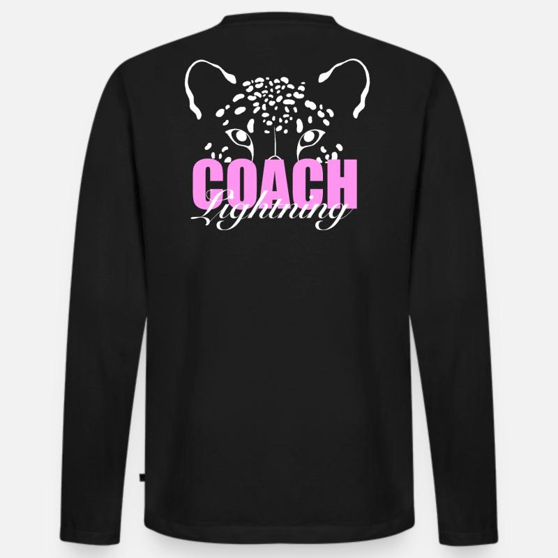 Lightning Coaches T-Shirt - Männer Premium Bio Langarmshirt - Schwarz
