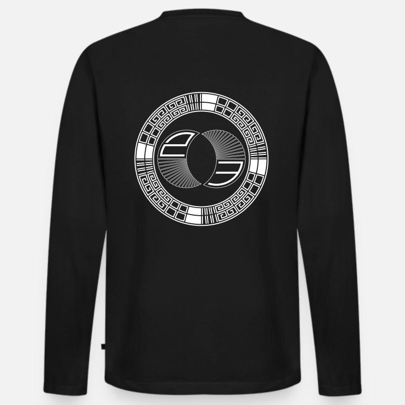 tekno 23 round - Männer Premium Bio Langarmshirt - Schwarz