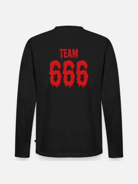 Team 666 Halloween group costume - Men's Premium Organic Long Sleeve Shirt - black