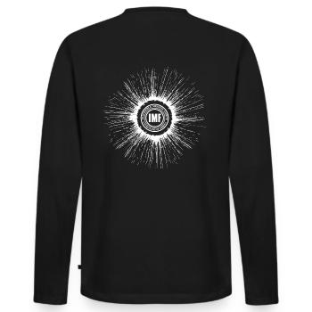 Mission Impossible Dead Reckoning IMF Logo White - Men's Premium Organic Long Sleeve Shirt - black - Back - Nico (187cm)
