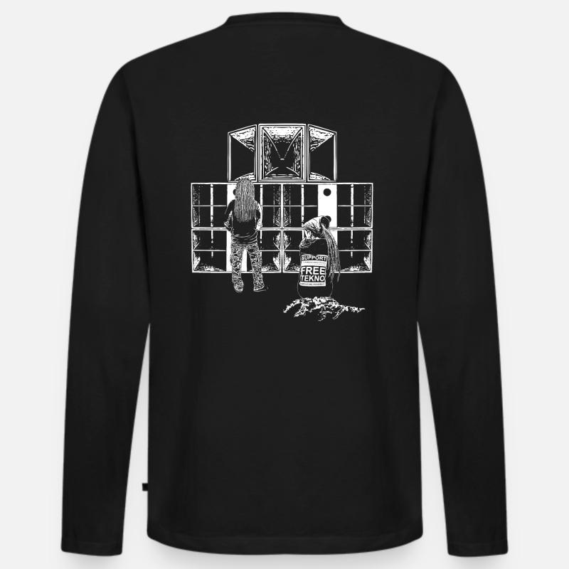 Supporto Tekno Sound System - Maglia a manica lunga ecologica premium da uomo - nero
