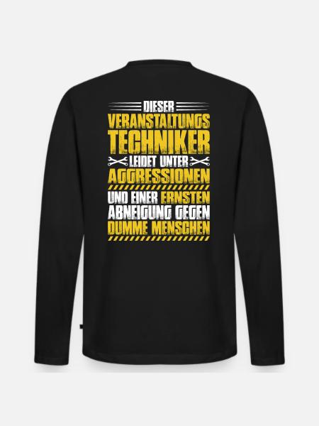 Veranstaltungstechniker Event Technician - Männer Premium Bio Langarmshirt - Schwarz