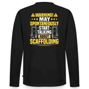 Scaffolding scaffolding Scaffolder Scaffolder - Men's Premium Organic Long Sleeve Shirt - black - Back - Nico (187cm)