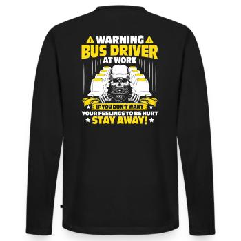 Busbus Bus Driver Bus bus cadeau - T-shirt manches longues Premium bio Homme - noir - Dos - Nico (187cm)