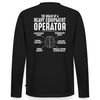 Excavator driver excavator driver construction equipment guide excavator - Men's Premium Organic Long Sleeve Shirt - black - Back - Nico (187cm)