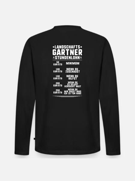 Landschaftsgärtner Gartenbau Landschaftsbau Garten - Männer Premium Bio Langarmshirt - Schwarz