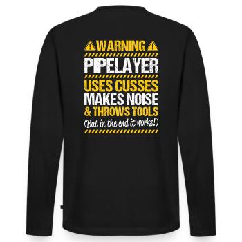 Pipeline Builder Pipeline Construction Pipelayer - T-shirt manches longues Premium bio Homme - noir - Dos - Nico (187cm)