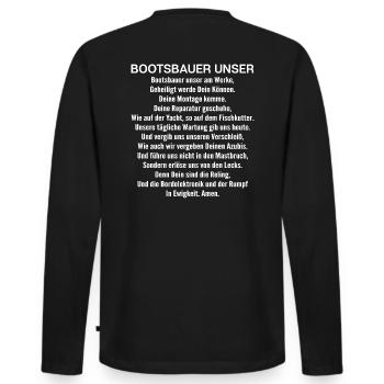 Bootsbauer Bootsbau Schiffbauer Schiffbau Boote - Männer Premium Bio Langarmshirt - Schwarz - Hinten - Nico (187cm)