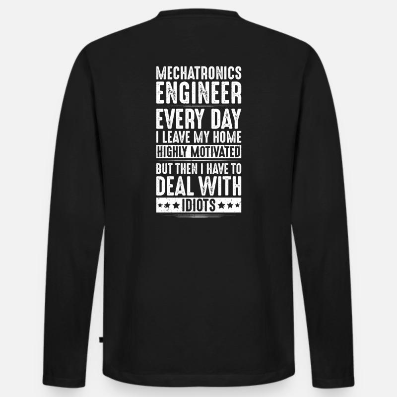 Mechatroniker Mechatronik Mechatronics Engineer - Männer Premium Bio Langarmshirt - Schwarz