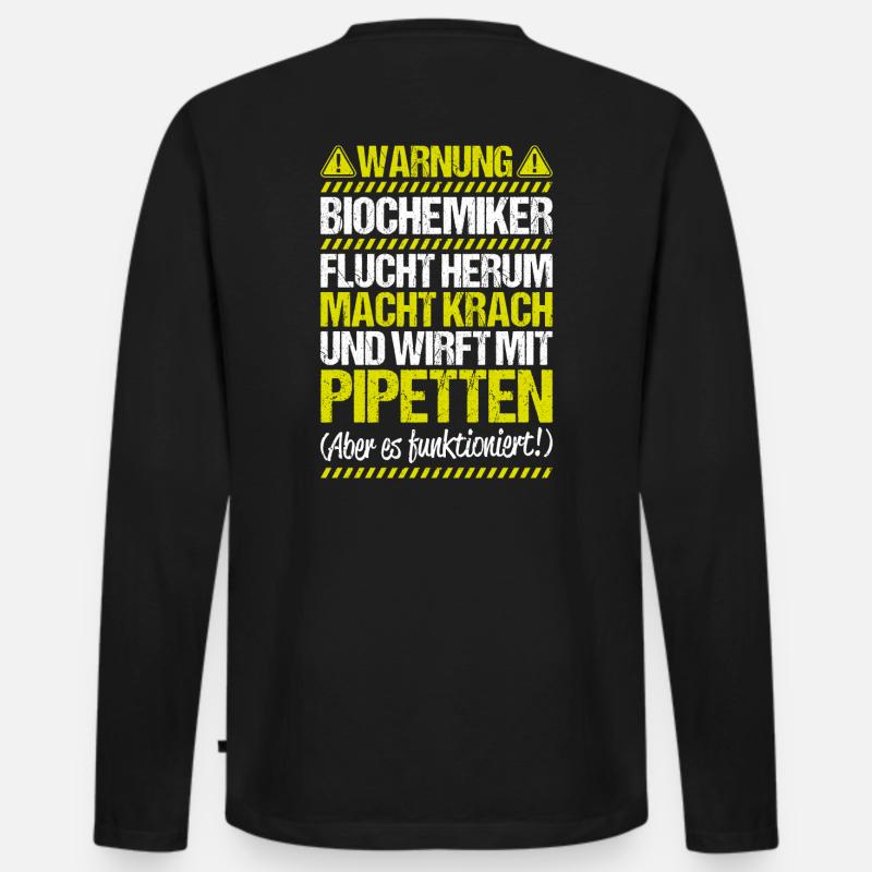 Biochemiker Biochemie Biochemistry Biochemist - Männer Premium Bio Langarmshirt - Schwarz