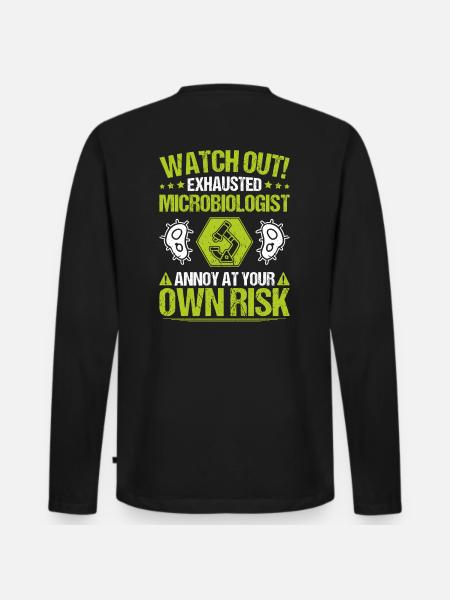 Microbiology Microbiologist Biology Biologist - Men's Premium Organic Long Sleeve Shirt - black