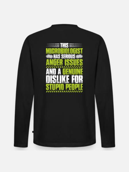 Microbiology Microbiologist Biology Biologist - Men's Premium Organic Long Sleeve Shirt - black