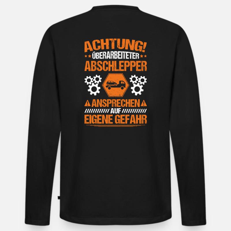 Abschlepper Abschleppdienst Tow Truck Driver - Männer Premium Bio Langarmshirt - Schwarz