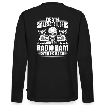 Amateurfunker Amateurfunk Radio Ham Amateur Radio - Men's Premium Organic Long Sleeve Shirt - black - Back - Nico (187cm)