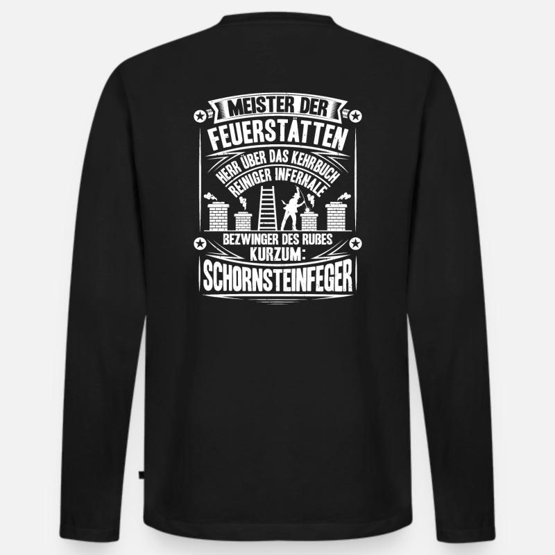 Schornsteinfeger Kaminkehrer Chimney Sweep - Männer Premium Bio Langarmshirt - Schwarz