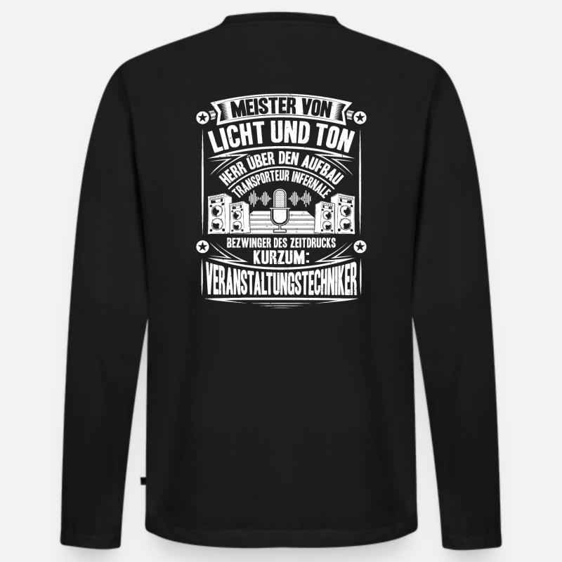Veranstaltungstechniker Event Technician - Männer Premium Bio Langarmshirt - Schwarz