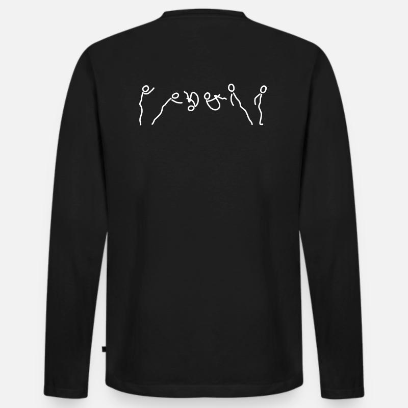 iYpsilon Salto - Männer Premium Bio Langarmshirt - Schwarz
