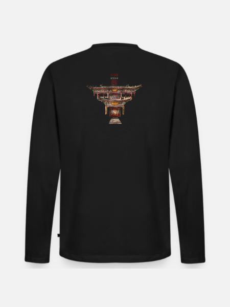Chinesisch_Architektur_Jingming1750_Sommerpalast - Men's Premium Organic Long Sleeve Shirt - black