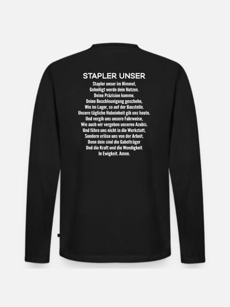 Staplerfahrer/Gabelstaplerfahrer/Stapler Unser - Männer Premium Bio Langarmshirt - Schwarz