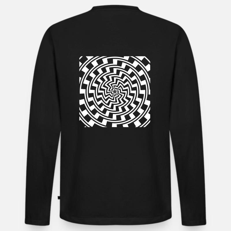 Spirale,Tekno,23, - Männer Premium Bio Langarmshirt - Schwarz