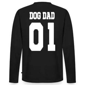 Dog DAD - Men's Premium Organic Long Sleeve Shirt - black - Back - Nico (187cm)