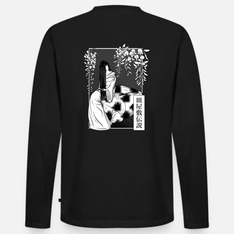 Sarayashiki - der Geistertellerzähler - Männer Premium Bio Langarmshirt - Schwarz