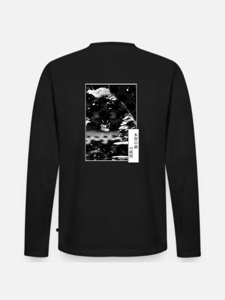 Yokai of Kiso Forest - Men's Premium Organic Long Sleeve Shirt - black