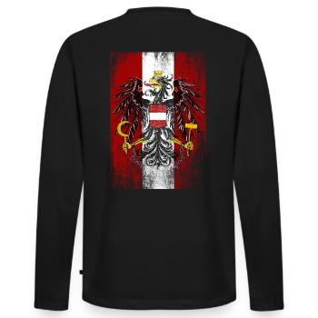 Autriche Patriot - T-shirt manches longues Premium bio Homme - noir - Dos - Nico (187cm)