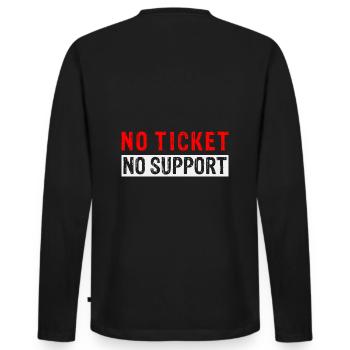 No Ticket No Support Computer Scientist IT Administrator - Men's Premium Organic Long Sleeve Shirt - black - Back - Nico (187cm)
