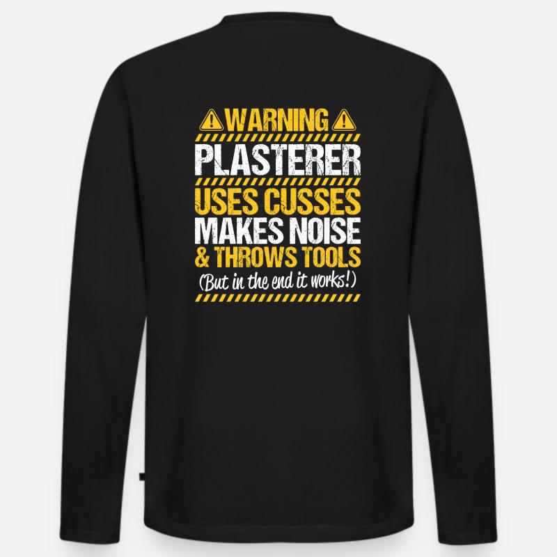 Plasterer plasterer plasterer plasterer - Men's Premium Organic Long Sleeve Shirt - black