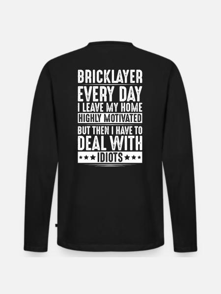 Maurer Bricklayer Mason - Men's Premium Organic Long Sleeve Shirt - black