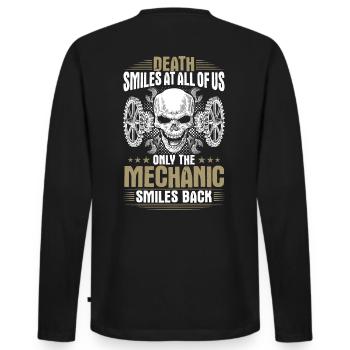 Mechanic Mechanic Mechanic Screwdriver - Men's Premium Organic Long Sleeve Shirt - black - Back - Nico (187cm)