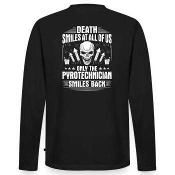 Pyrotechnicien Feux d’artifice Pyrotechnie Pyrotechnicien - T-shirt manches longues Premium bio Homme - noir - Dos - Nico (187cm)