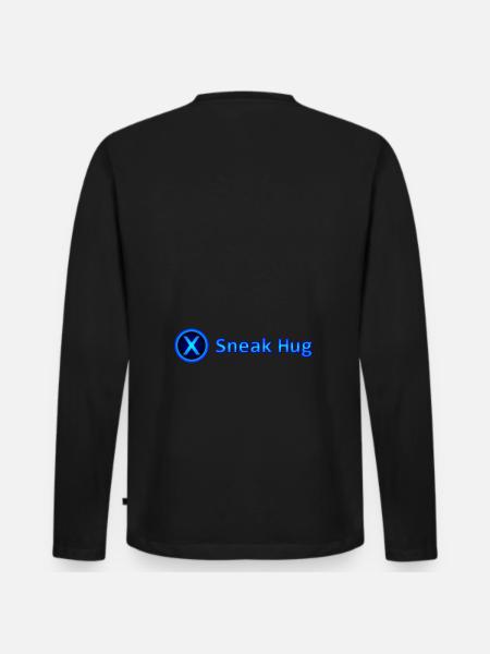 Sneak Hug / Surprise Hug - Men's Premium Organic Long Sleeve Shirt - black