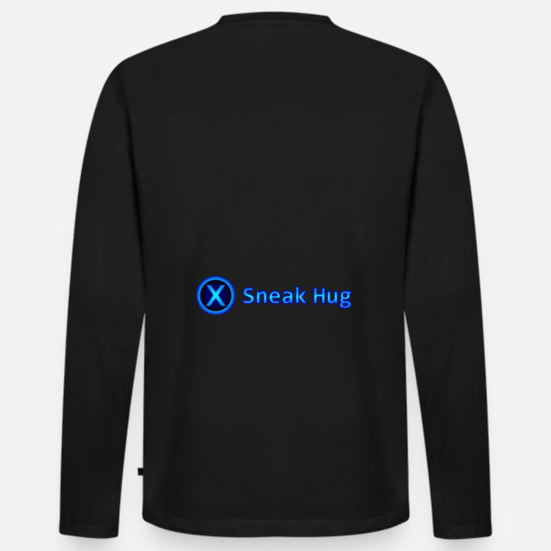 Sneak Hug / Überraschungs-Umarmung - Männer Premium Bio Langarmshirt - Schwarz