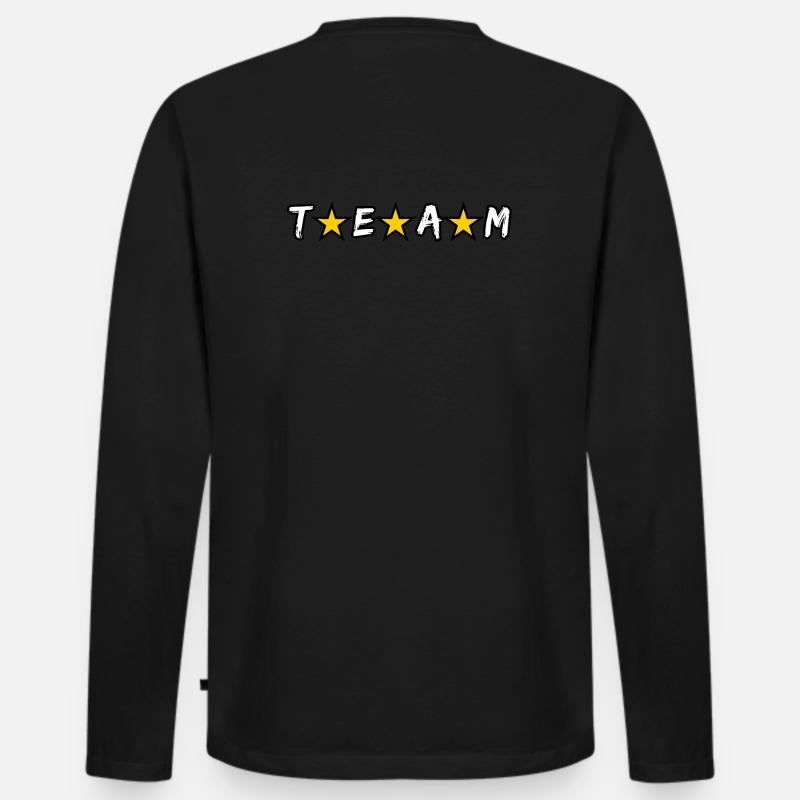Team, #team - Männer Premium Bio Langarmshirt - Schwarz