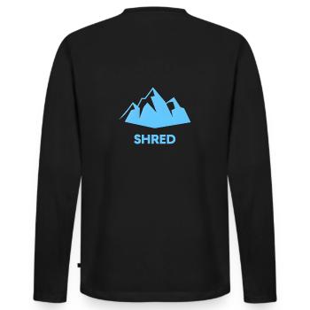 Montagne SHRED - T-shirt manches longues Premium bio Homme - noir - Dos - Nico (187cm)