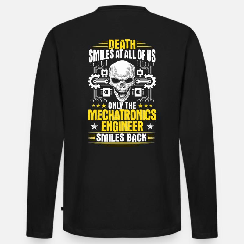 Mechatroniker Mechatronikerin Mechatronik Geschenk - Männer Premium Bio Langarmshirt - Schwarz