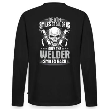 Welder Welding Welding Welder Gift - Men's Premium Organic Long Sleeve Shirt - black - Back - Nico (187cm)