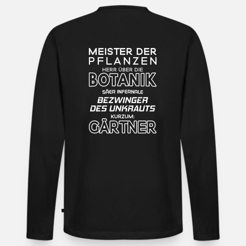 Gärtner/Gärtnerin/Gartenbau/Landschaftsbau/Garten - Männer Premium Bio Langarmshirt - Schwarz