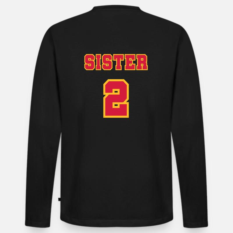 Sister 2 - Männer Premium Bio Langarmshirt - Schwarz