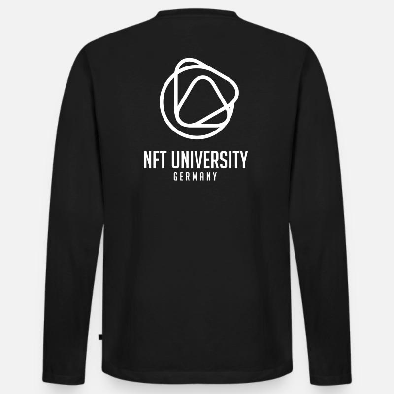 THE NFT UNIVERSITY - white - Männer Premium Bio Langarmshirt - Schwarz