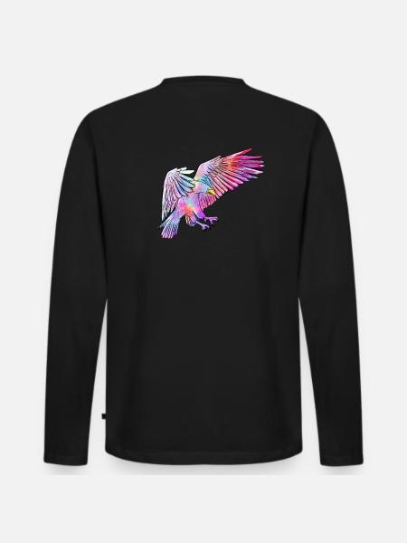 Eagle - Men's Premium Organic Long Sleeve Shirt - black