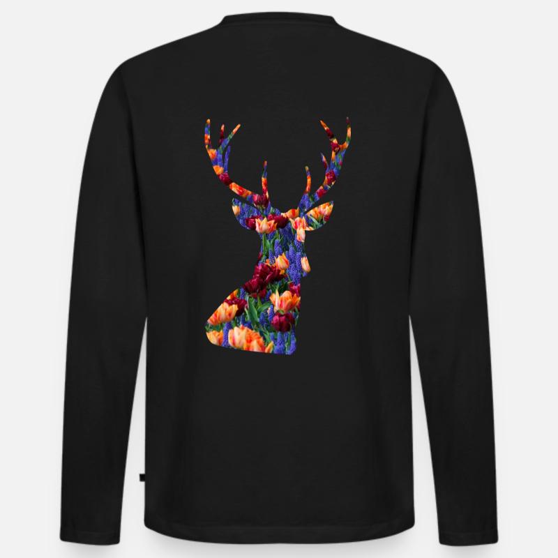 Tier - Männer Premium Bio Langarmshirt - Schwarz